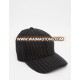 China Factory Daijun New Design OEM Hot Sale 100% Cotton Black Metal Buckle White Stripe Men Custom Fitted Baseball Cap