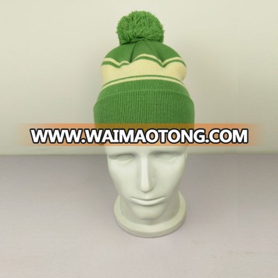 Soft Warm Thick Winter Cap Jacquard Pom Pom Beanie Hats